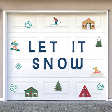Let it Snow Large Christmas Garage Door Magnets